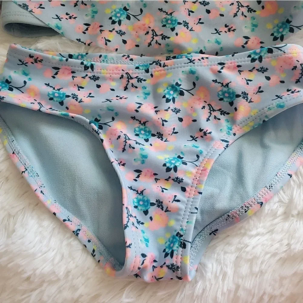 Girl's Floral Two Piece Bikini Size XS (4/5)